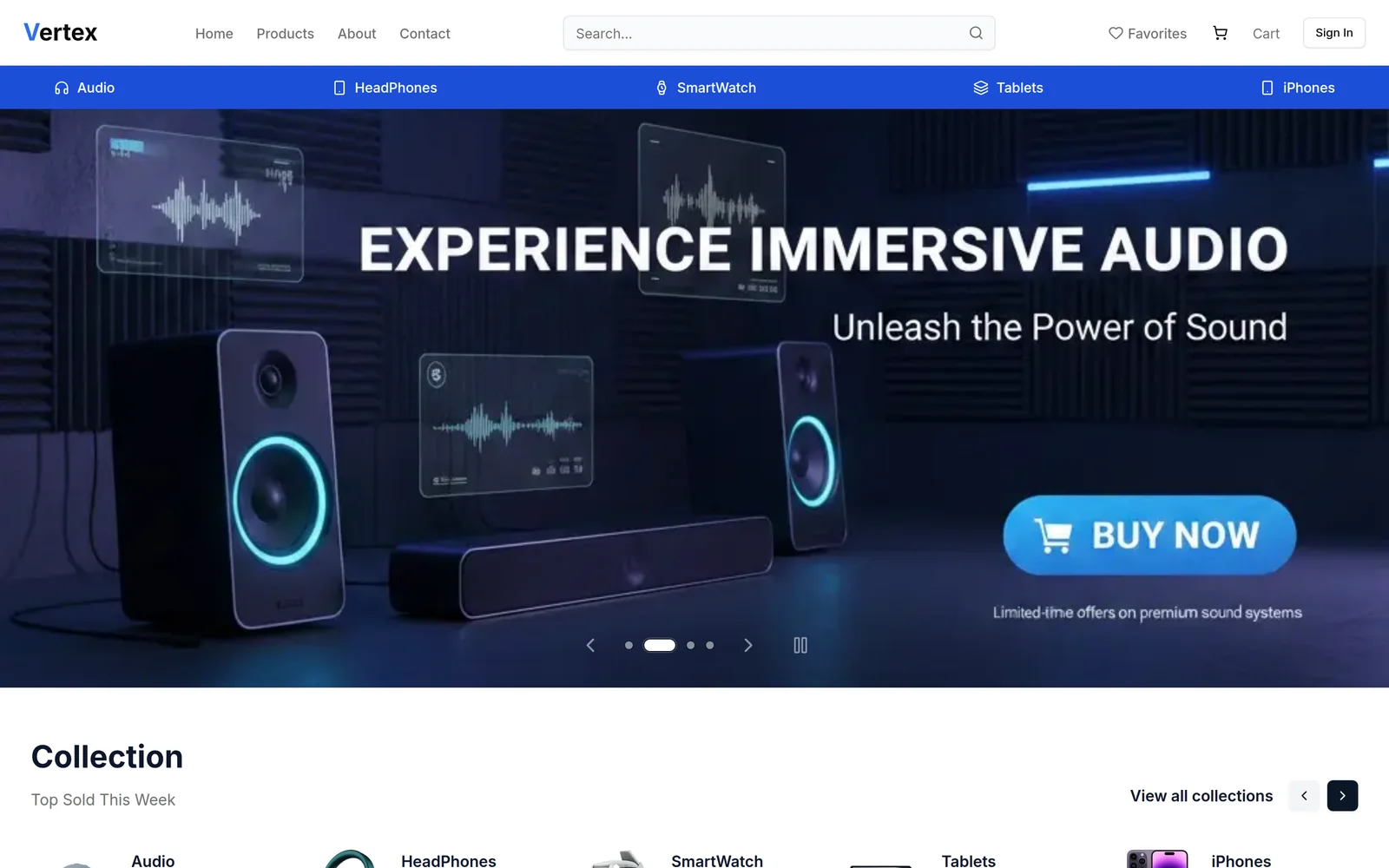 Vertex storefront
